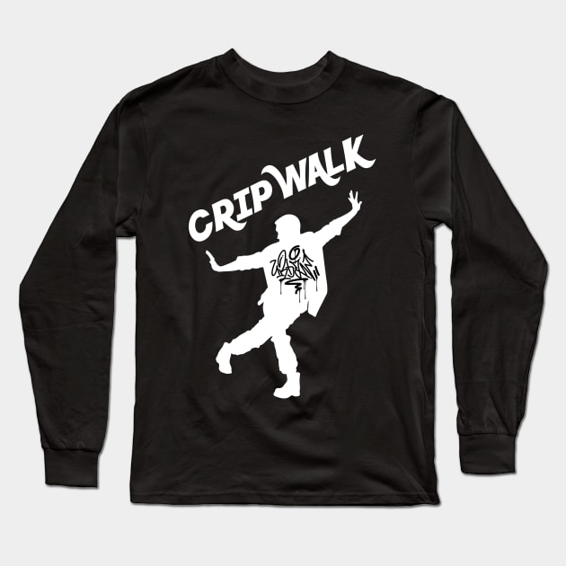 Funny Hiphop Guy Doing Crip Walk Dance All The Time Long Sleeve T-Shirt by Mochabonk